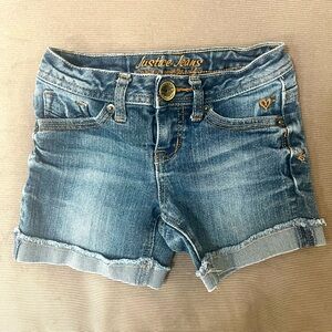 Justice Girls size 7 denim shorts